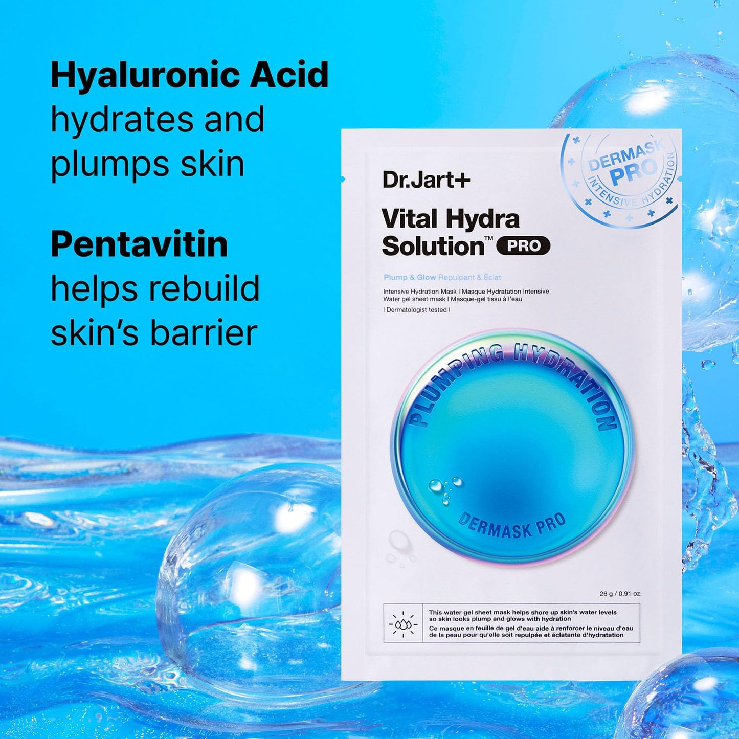 Dr.Jart+ Dermask Vital Hydra Solution Glow Face Mask(Pack of 5)