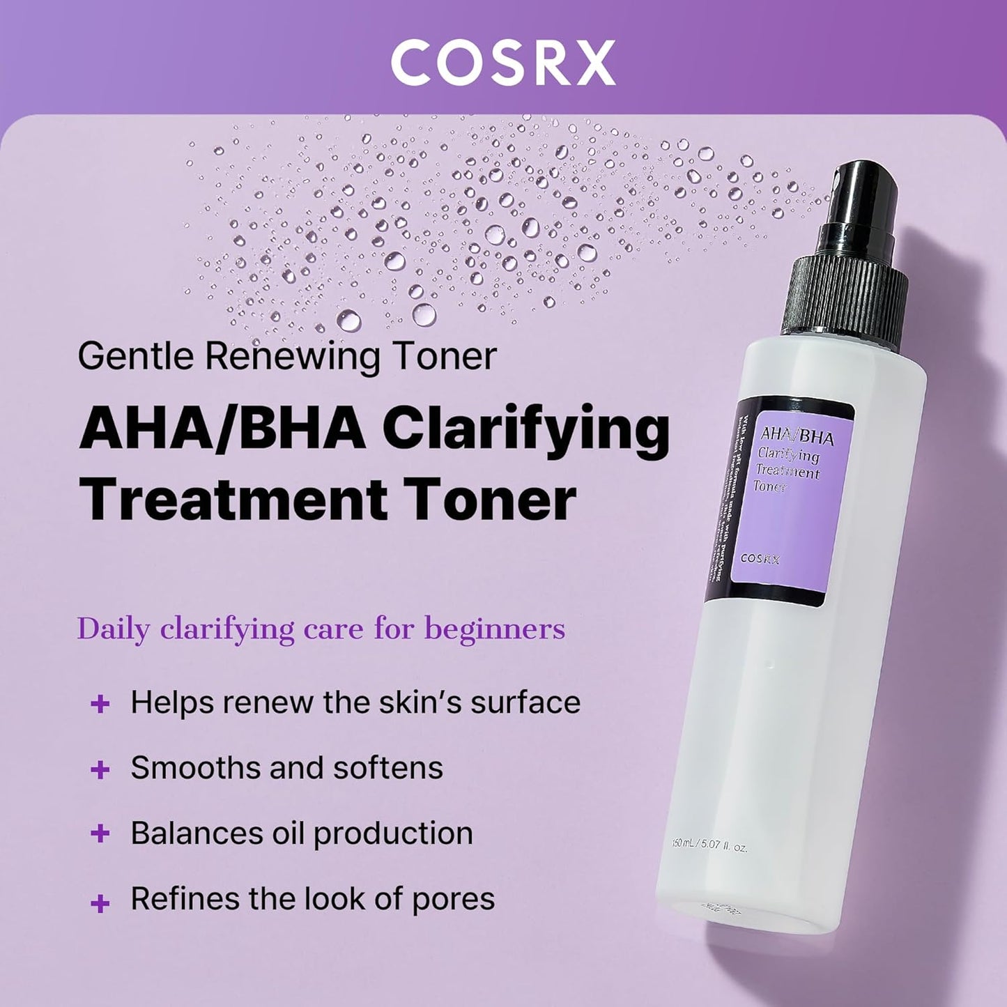 COSRX AHA/BHA Treatment Toner (5.07 fl.oz/ 150ml)