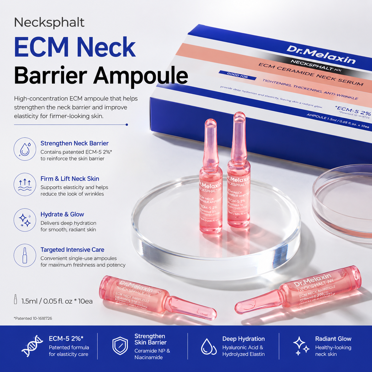 Dr.Melaxin Necksphalt ECM Barrier Ampoule, 1.5ml*10ea