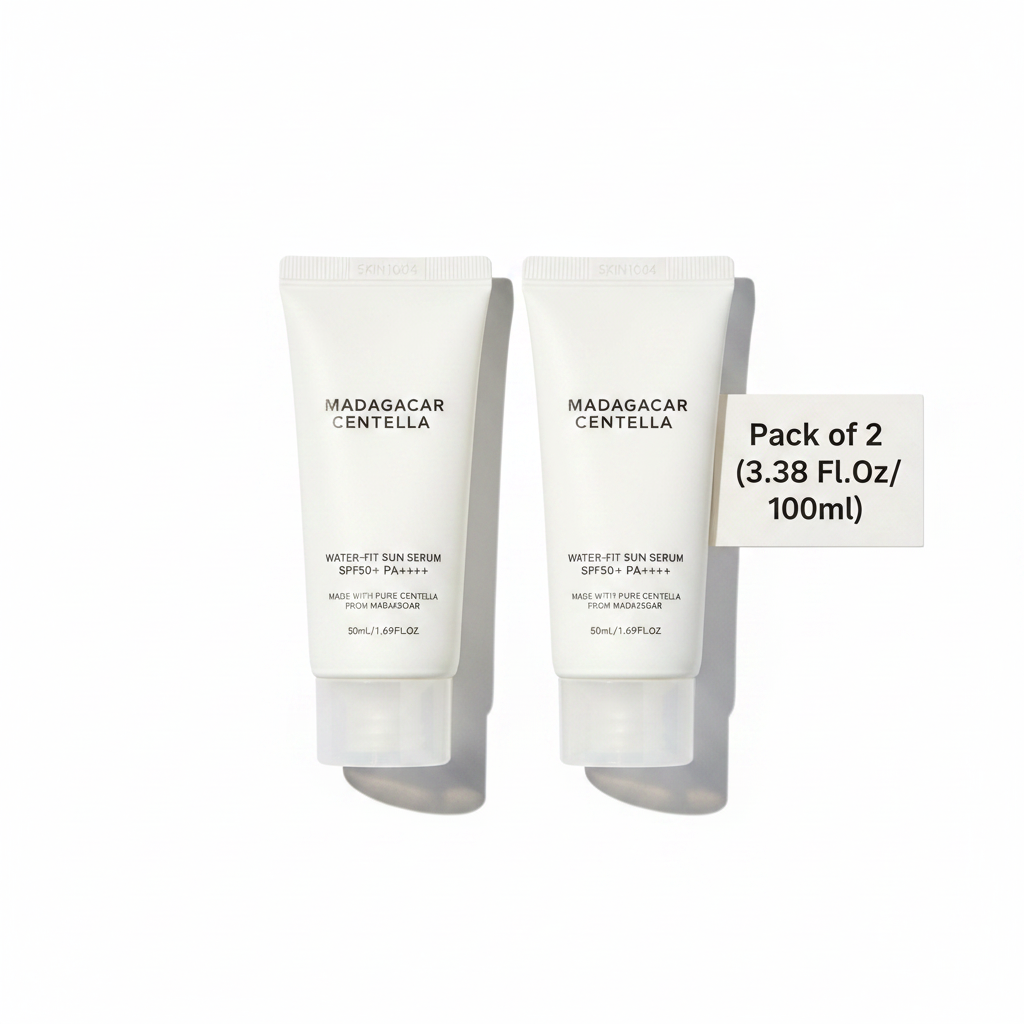 SKIN1004 Hyalu CICA Water-fit Sun Serum (Pack of 2) (3.38 Fl.Oz/ 100ml)
