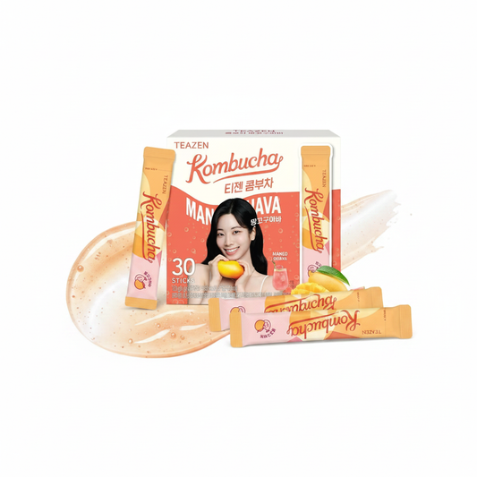 TEAZEN Té Kombucha de Mango y Guayaba 30 Sticks, 5.29oz