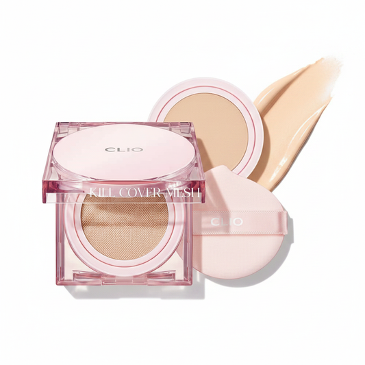 CLIO Kill Cover Mesh Glow Cushion Foundation ([Refill Included] 15g*2, 21N LINEN)