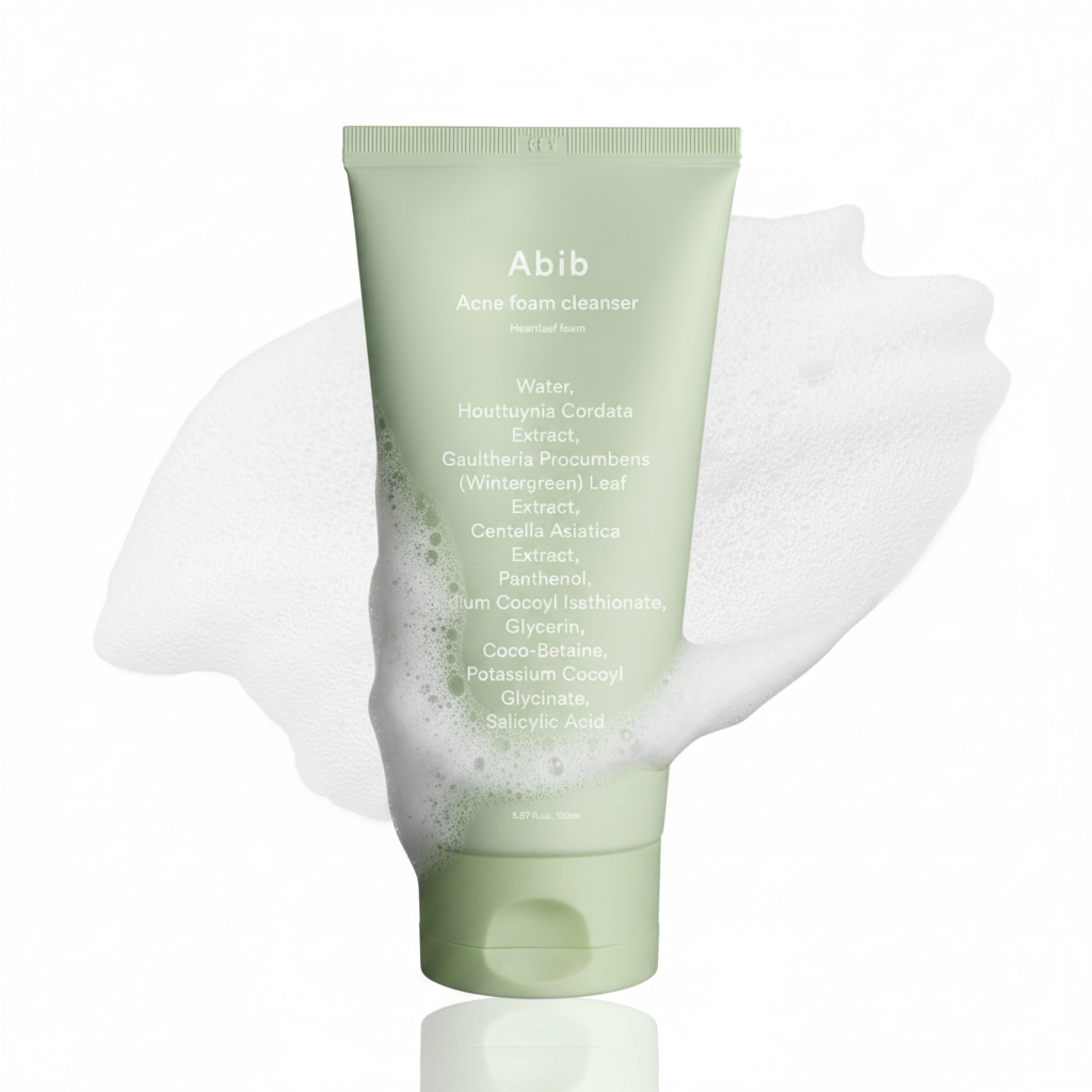 Abib Limpiador Facial en Espuma para el Acné Heartleaf Foam (5.07 Fl.Oz /150ml)