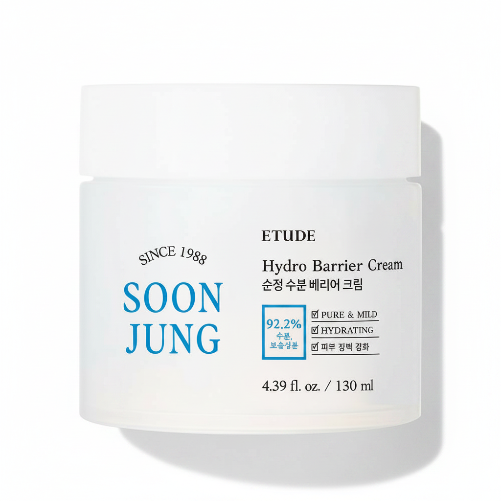 ETUDE Soonjung Hydro Barrier Cream BIG SIZE (4.39 Fl.Oz/ 130ml)