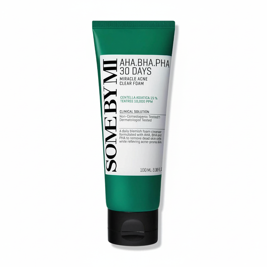 SOME BY MI AHA BHA PHA 30 Days Miracle Acne Clear Foam (3.38 Fl.Oz/ 100ml)