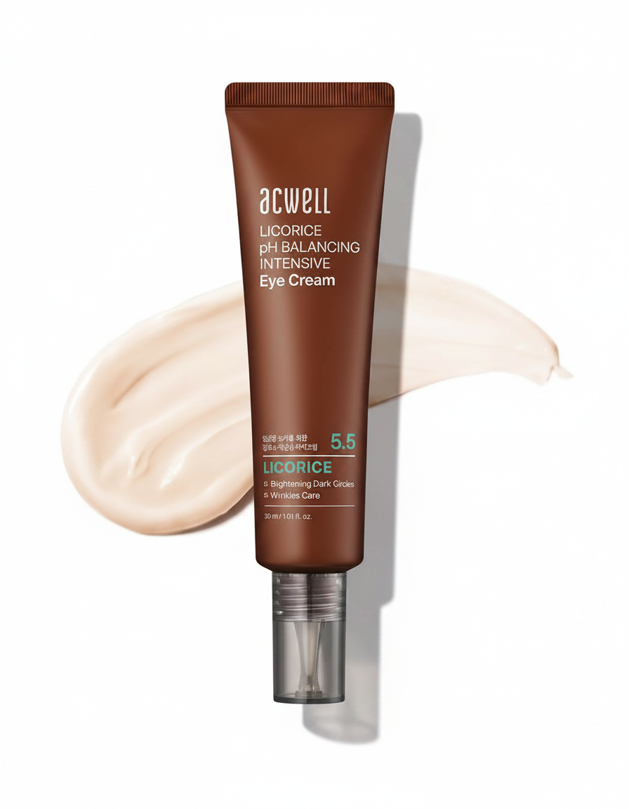 ACWELL Crema Intensiva Anti-Arrugas Contorno de Ojos con Regaliz y pH Equilibrado (1.01 Fl.Oz/ 30ml)