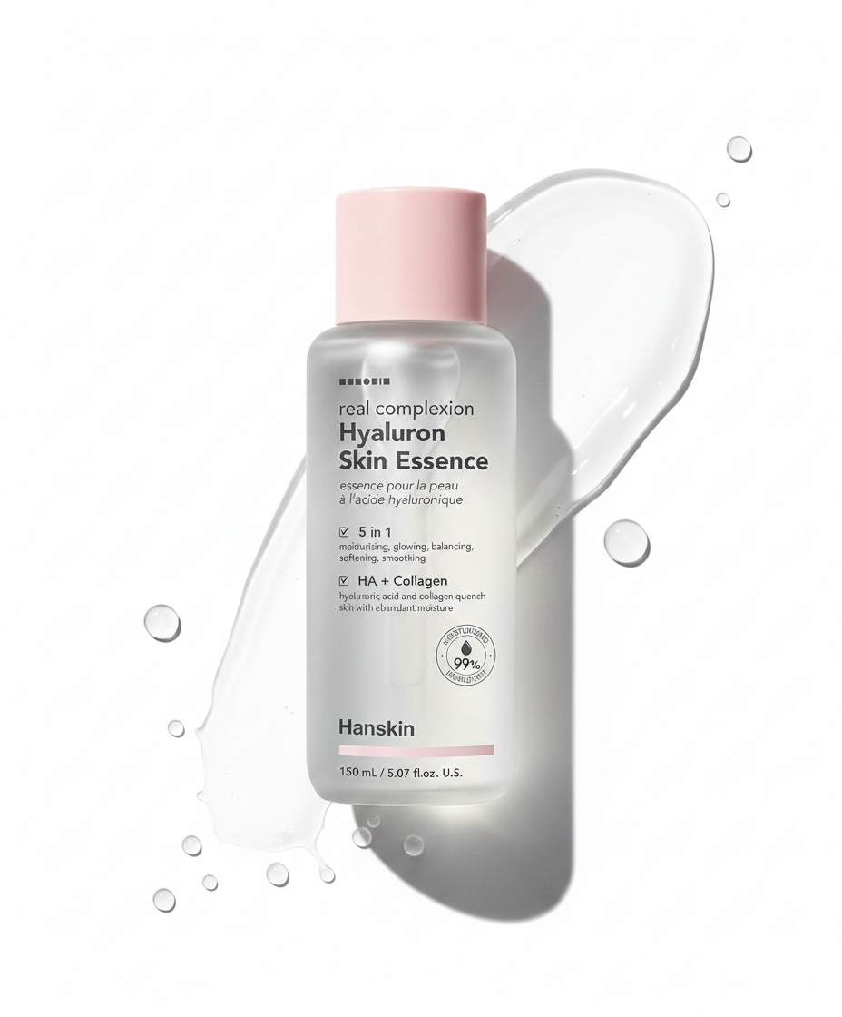 Hanskin Hyaluron Skin Essence, Hydrating Facial Astringent Toner (5.07 Fl.Oz /150ml)