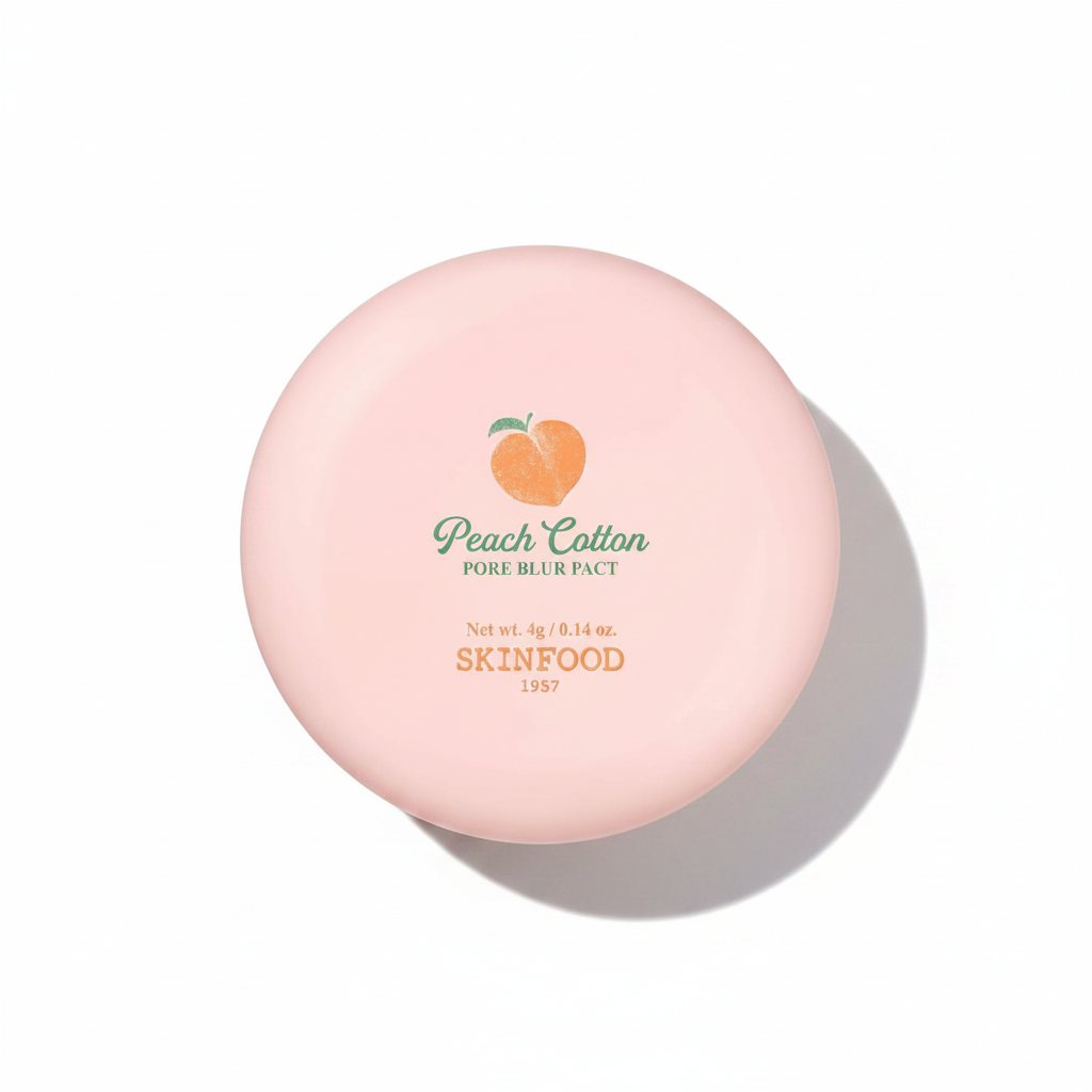 SKINFOOD Peach Cotton Pore Blur Pact (4g/0.14 oz.)