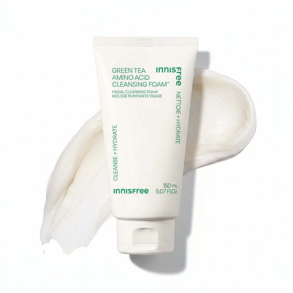 innisfree Green Tea Amino Acid Cleansing Foam (5.07 Fl.Oz /150ml)