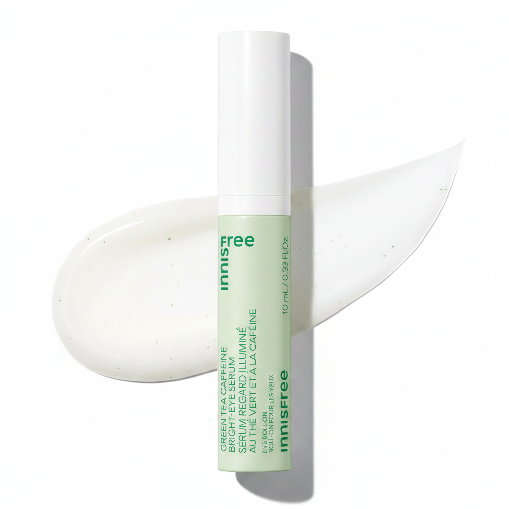 innisfree Green Tea Caffeine Depuffing Eye Serum with Niacinamide (0.33 Fl.Oz/10ml)