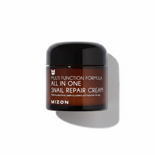 MIZON Full Korean Skincare Set Allin1 Snail Repair Cream Snail Repair Intensive Ampoule Snail Repairing Foam Cleanser and Snail Repair Eye Cream