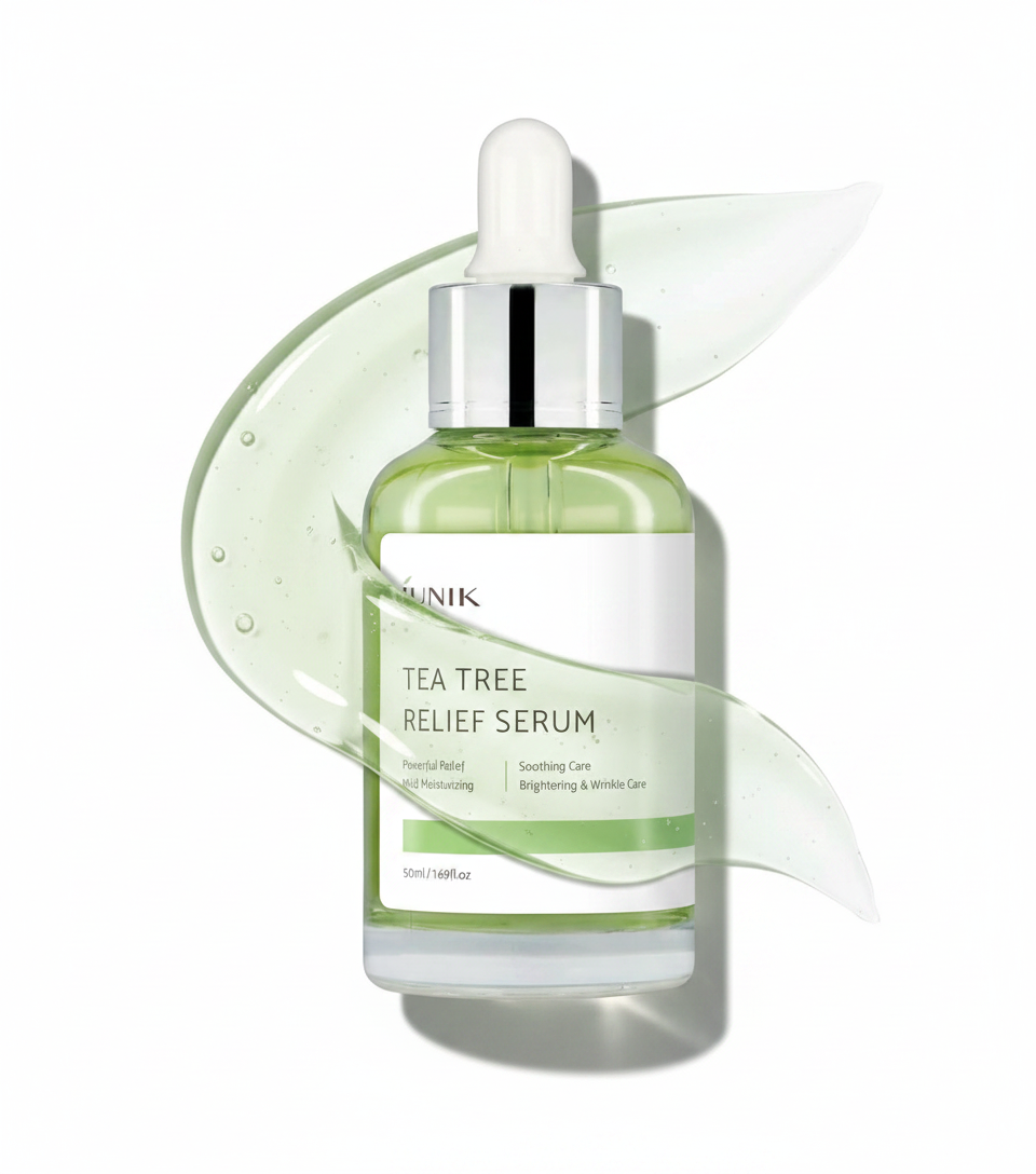 IUNIK Tea Tree Relief Vegan Serum for Acne-Prone Skin 1.7 Fl Oz
