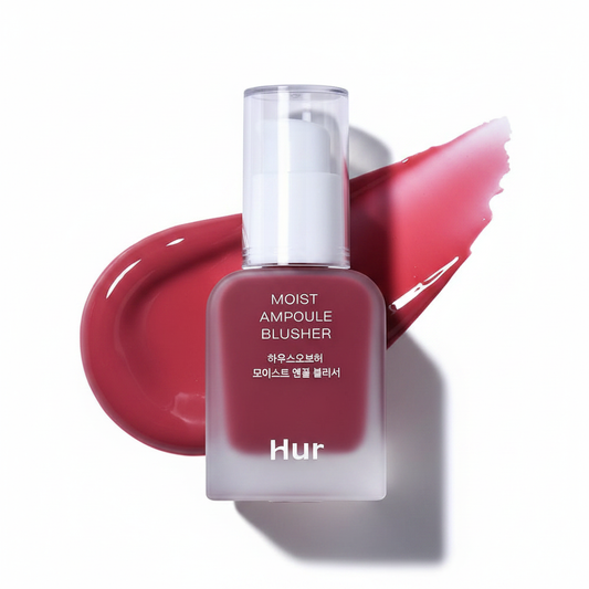 Moist Ampoule Blusher with 50% Moisture Essence | Hydrating & Long-Lasting Blush | 0.68fl.oz (9 Shades) (Deep Plum)