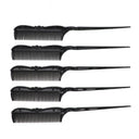 Antique Tail Comb 5p Black Fine-toothed Comb Side Comb Portable Comb Hair Brush