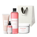 (Shopping bag gift) Red Food Collagen Pore Set (Red Toner + Serum + Cream + Asta Foam Cleanser 150ml)
