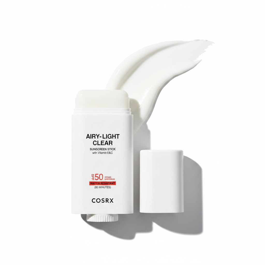 COSRX Airy-Light Clear Sunscreen Stick with Vitamin E & C SPF 50 (0.67 oz, 19g)
