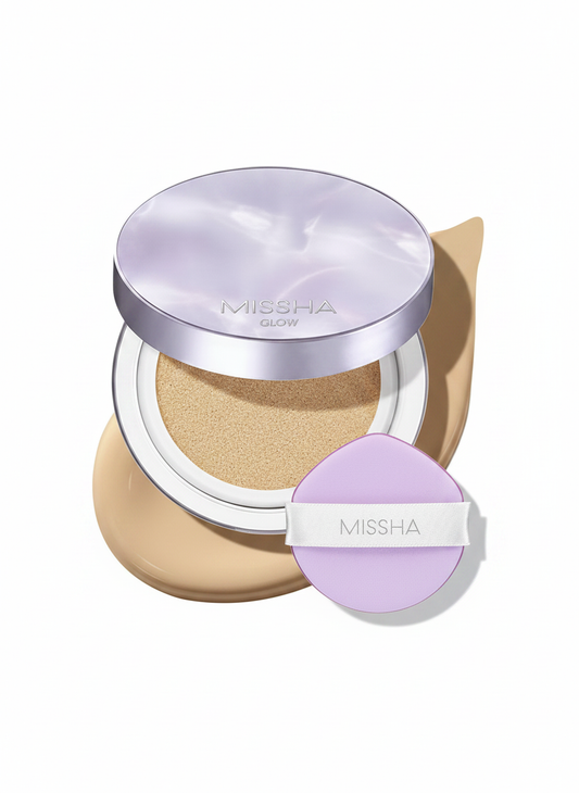 MISSHA Serum Cushion Glow Layering Fit Cushion Foundation No.21 Vanilla Light Beige