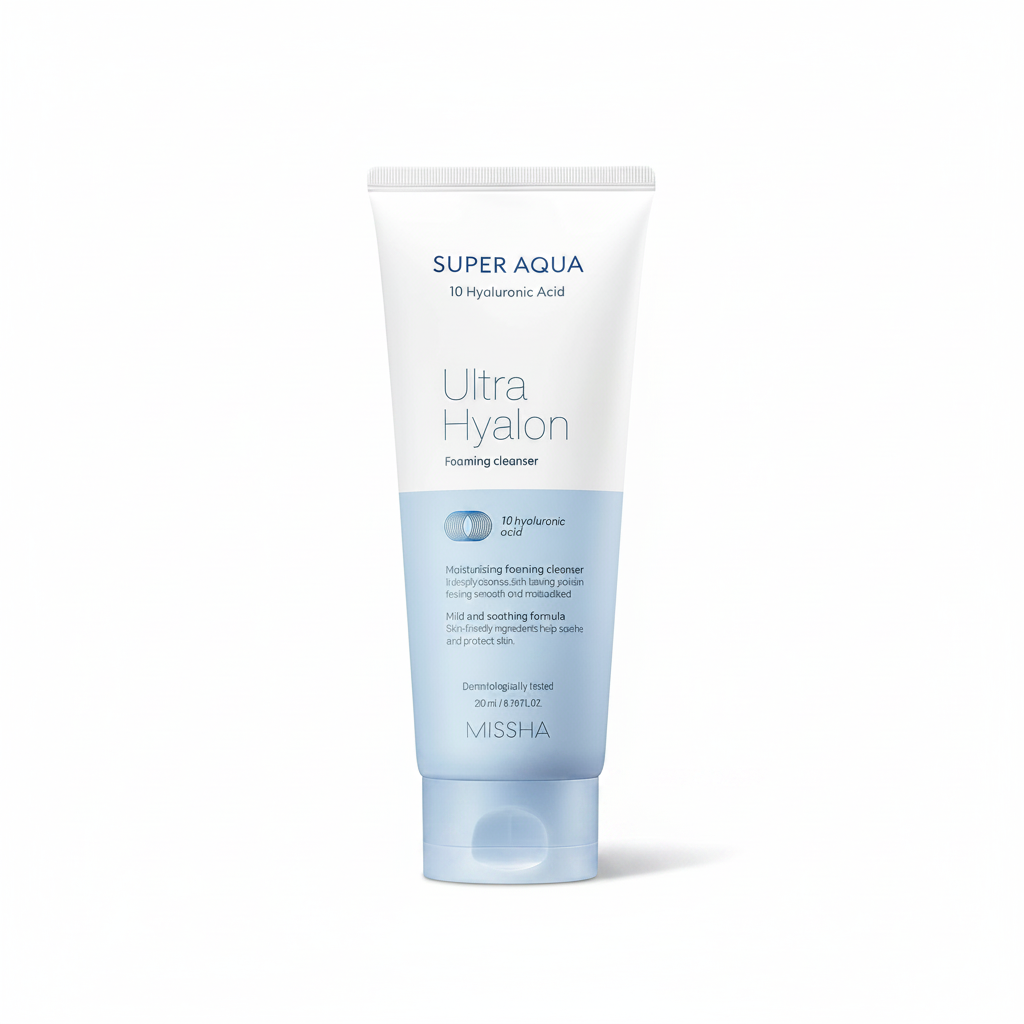 MISSHA Super Aqua Ultra Hyalron Cleansing Foam (6.76 Fl.Oz /200ml)