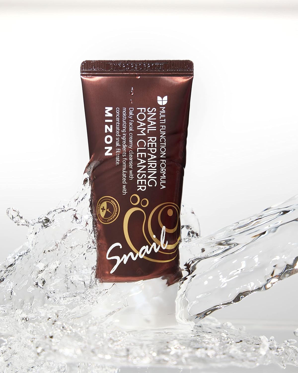 MIZON Set completo de cuidado facial coreano: Crema reparadora de baba de caracol, Ampolla intensiva reparadora de baba de caracol, Limpiador facial en espuma reparador de baba de caracol y Crema para el contorno de ojos reparadora de baba de caracol. 