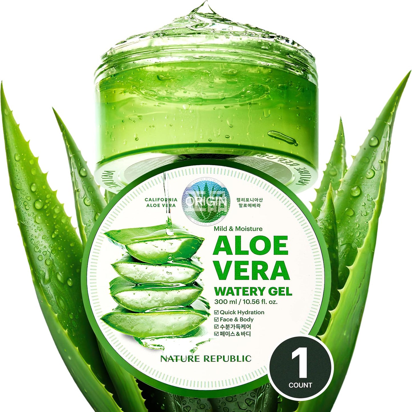 Nature Republic Mild & Moisture Aloe Vera Watery Gel (1 PCS)