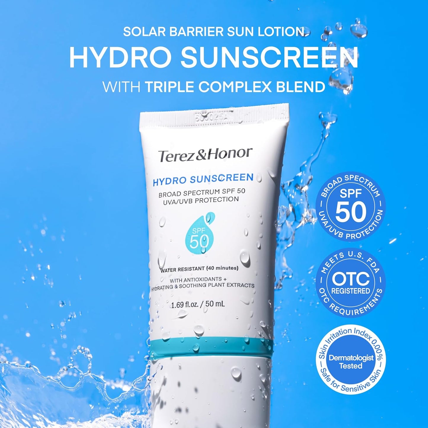 Terez & Honor Hydro Sunscreen 1.69oz
