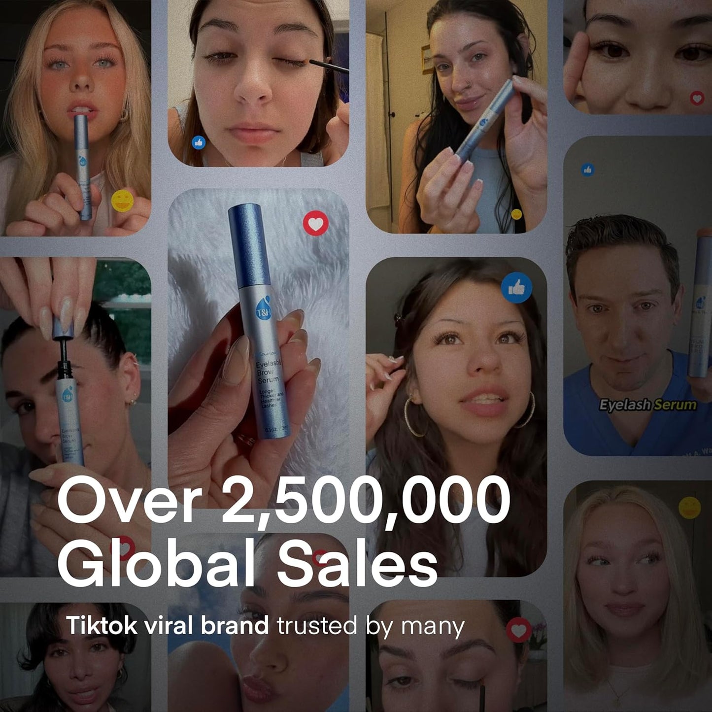 Terez & Honor Eyelash Serum and Vitamin C Niacinamide Under Eye Patches Korean Skincare