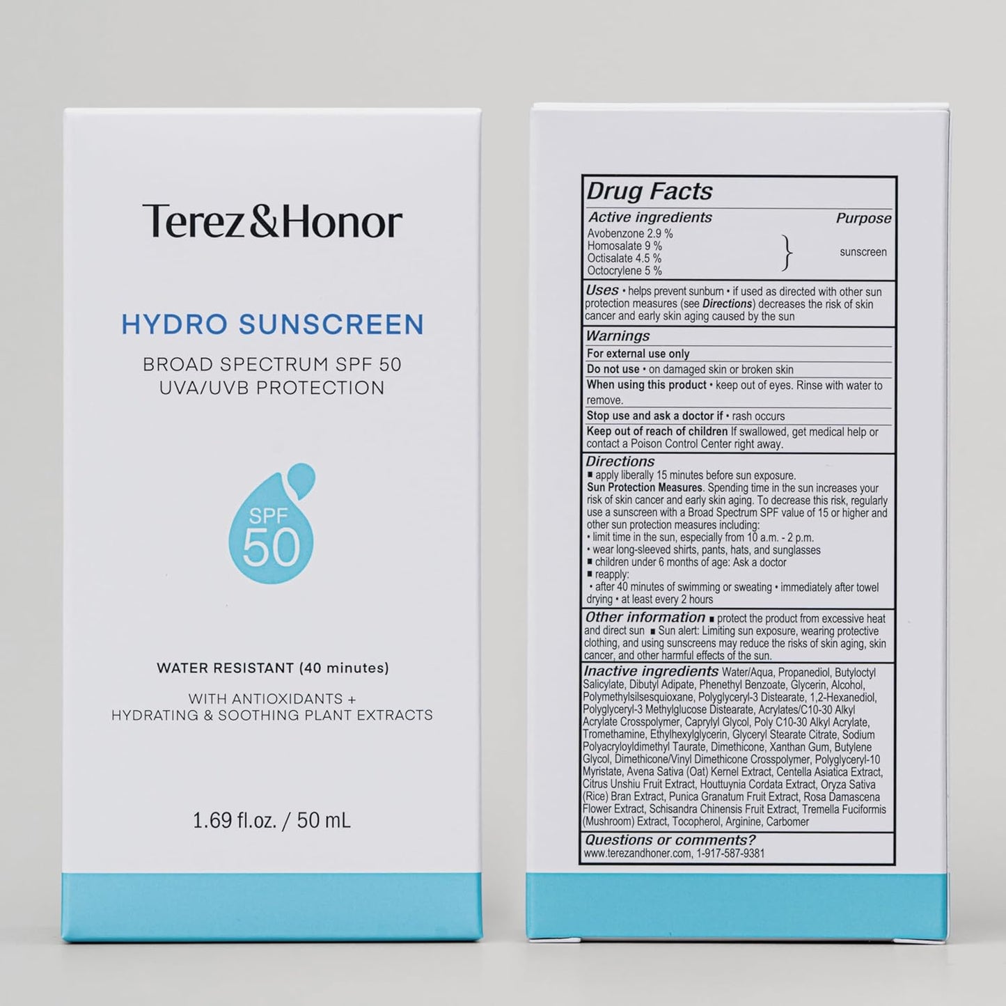 Terez & Honor Hydro Sunscreen 1.69oz