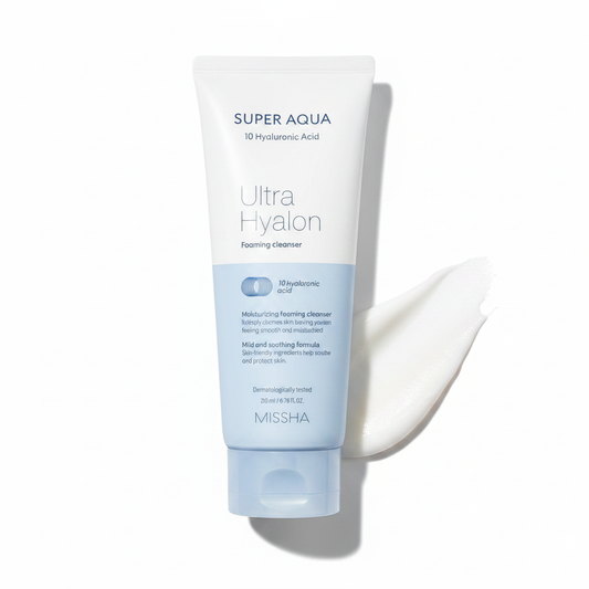 MISSHA Super Aqua Ultra Hyalron Cleansing Foam (6.76 Fl.Oz /200ml)