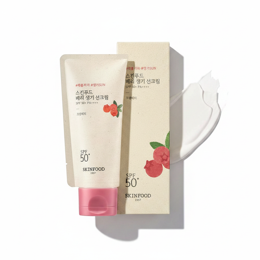 SKINFOOD Berry Glowing Sun Cream, SPF 50+ PA++++, 1.69 fl oz (50 ml)