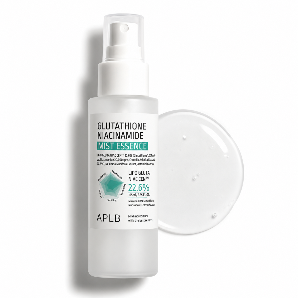 APLB Glutathione Niacinamide Mist Essence (3.55 Fl.Oz/ 105ml)