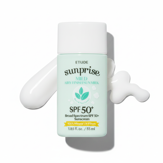 ETUDE Sunprise Sunscreen Mild Sun Milk SPF 50+ / PA++++ (1.85 Fl.Oz/ 55ml)