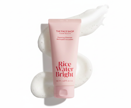 The Face Shop Rice Water Bright Foaming Facial Cleanser with Ceramide (5.0 Fl.Oz /150ml)