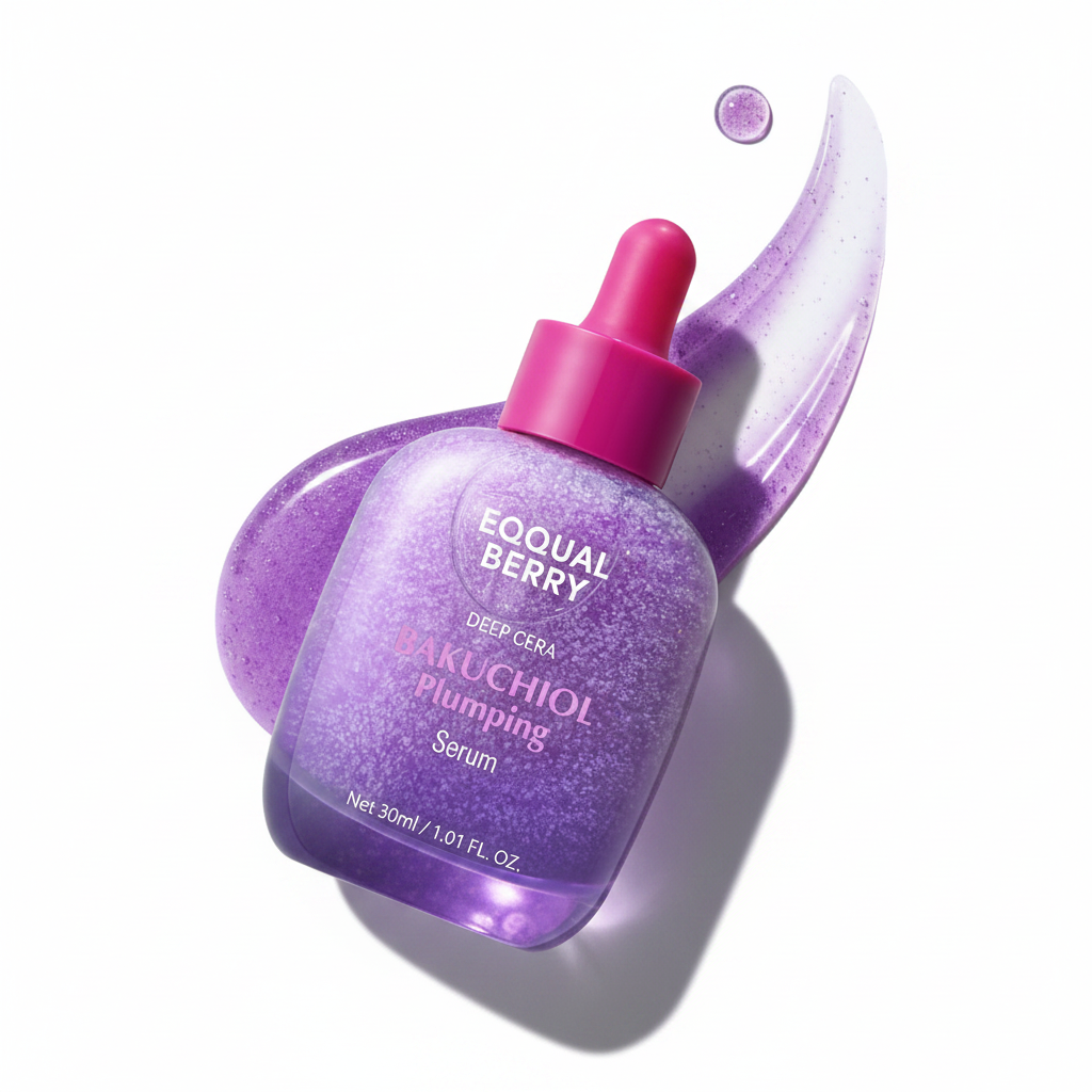 EQQUALBERRY Bakuchiol Plumping Face Serum, 1.01oz, 30ml