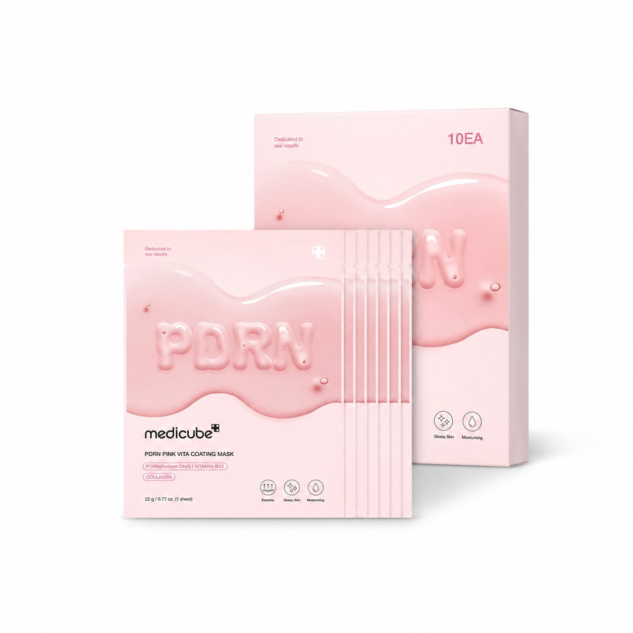 Mascarilla Medicube de ADN de salmón PDRN Pink Vita Coating 10 unidades