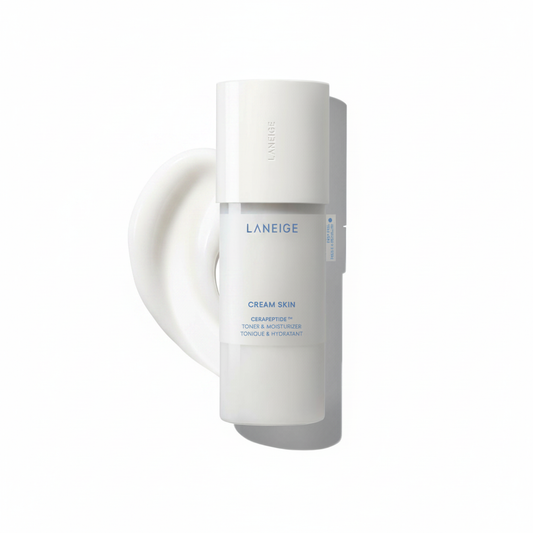 LANEIGE Cream Skin Toner & Moisturizer: Lightweight Refillable Korean Milky Toner with Ceramide & Peptide