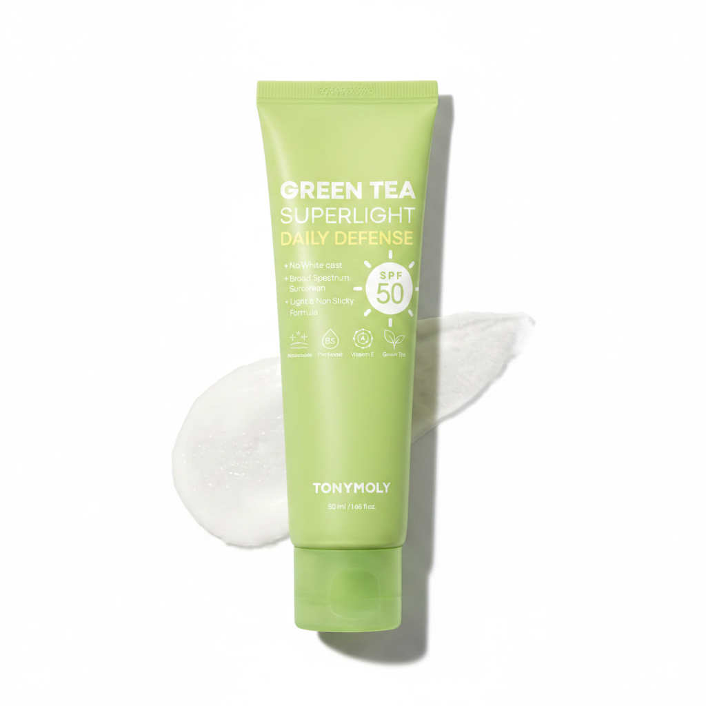 TONYMOLY Green Tea Korean Sunscreen SPF 50, Travel Size 50ml