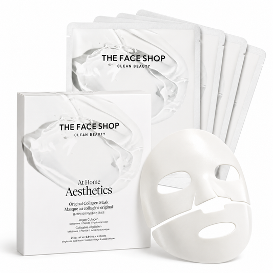 THE FACE SHOP Original Vegan Collagen Face Mask, 4EA