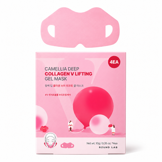 ROUND LAB Camellia Deep Collagen V Lifting Gel Mask 4ea, 10g/0.35oz