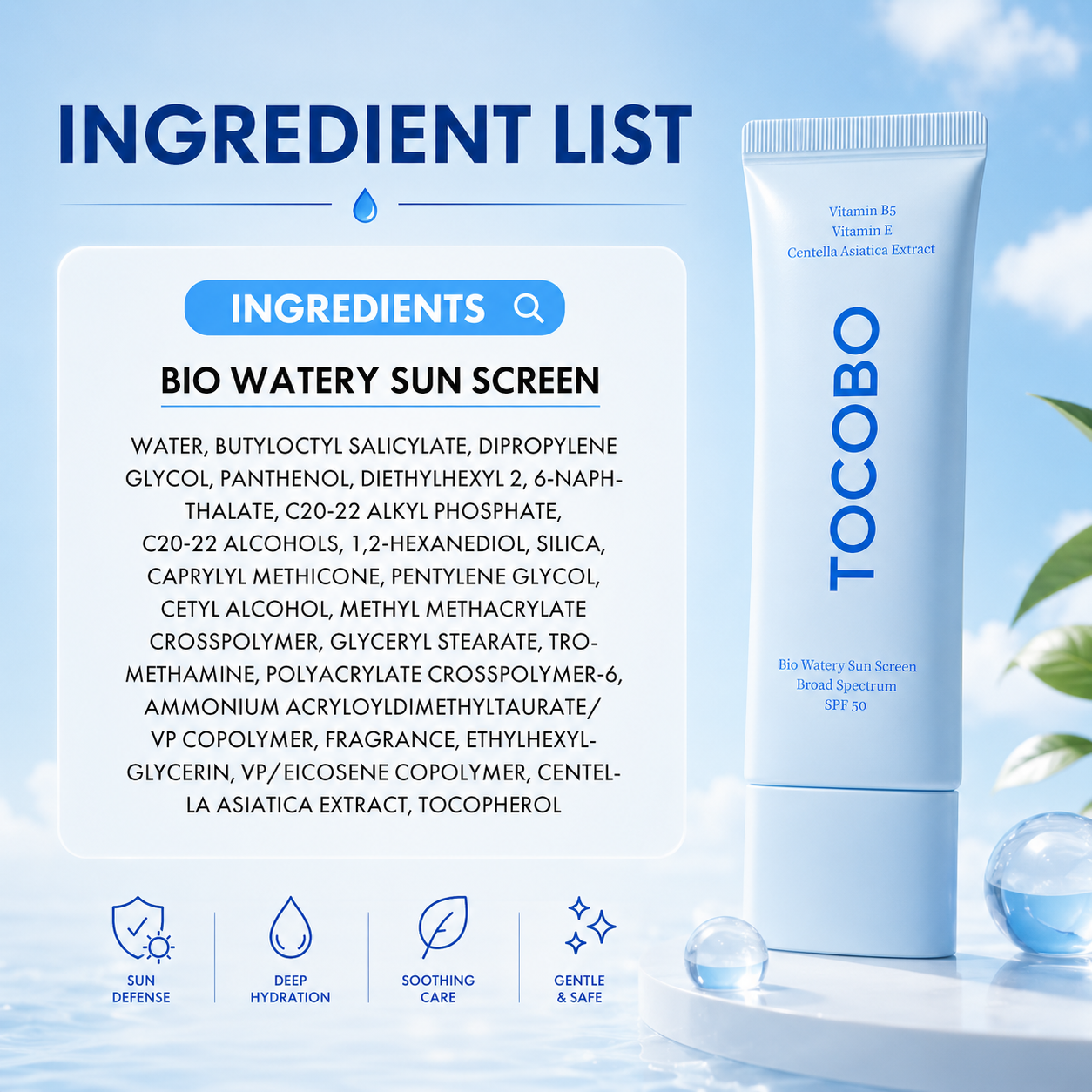 Tocobo Bio Watery Sunscreen SPF 50