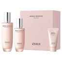 OHUI Miracle Moisture Pink Barrier Skin Softener, Emulsion, and Cream