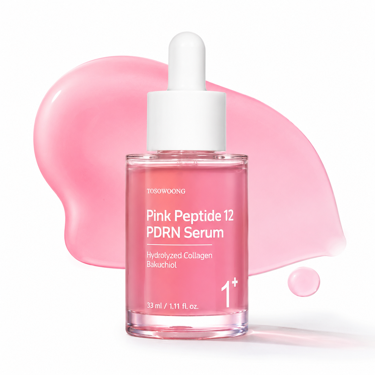 TOSOWOONG Pink Peptide 12 PDRN Serum - 1.11 fl.oz. (33ml)