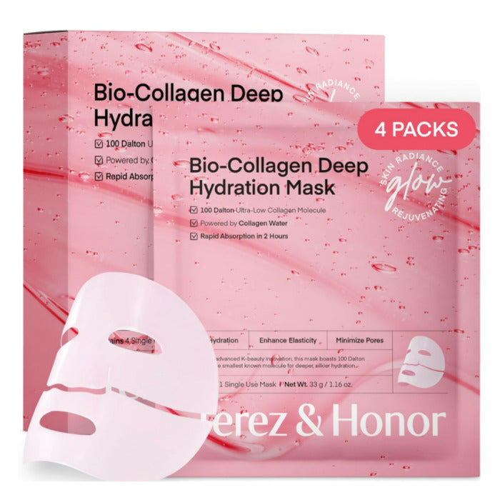 Terez & Honor Korean Real Deep Bio Collagen Face Mask 4ea x 33g