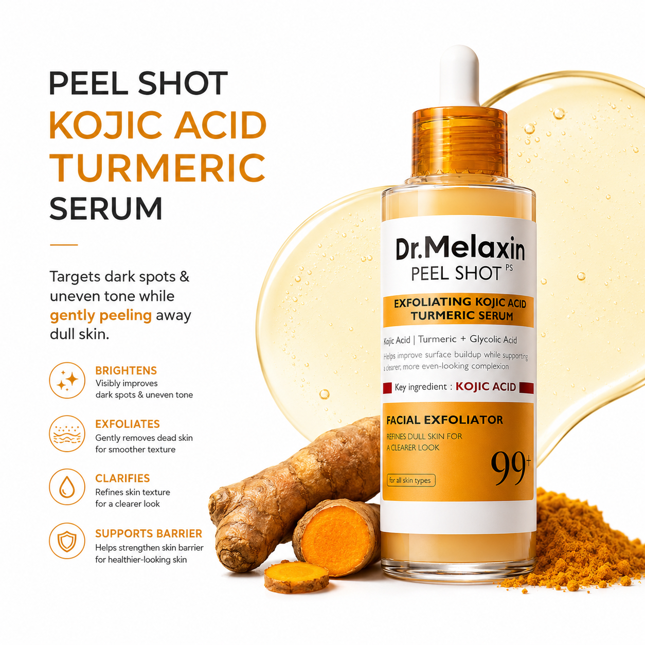 Dr.Melaxin Peel Shot Kojic Acid Turmeric Serum 80ml