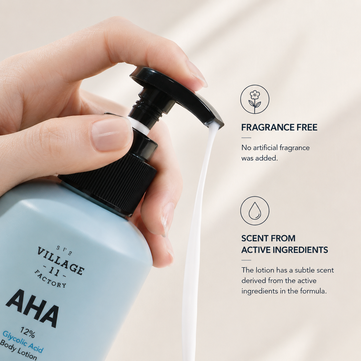 V11FACTORY AHA 12% Glycolic Acid Body Lotion 10.6 oz