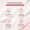 TOSOWOONG Real Collagen Fit, Hydrolyzed Collagen Wrapping Mask, 50ml, 1.69 fl. oz.