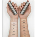 KAHI Toneflow Stick Foundation shade guide – arm swatches of all 16 shades