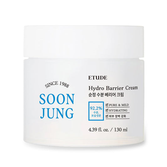 ETUDE Soonjung Hydro Barrier Cream BIG SIZE (4.39 Fl.Oz/ 130ml)