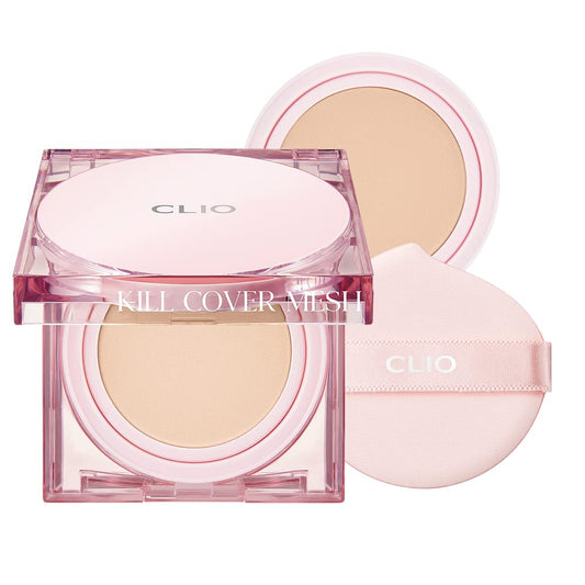CLIO Kill Cover Mesh Glow Cushion Foundation ([Refill Included] 15g*2, 21N LINEN)